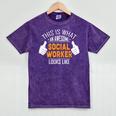 Social Work s Graduation Social Worker Men Mineral Wash Tshirts Mineral Purple