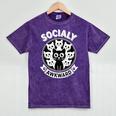 Socially Awkward Cute Introvert Cat Meme Anti-Social Club Mineral Wash Tshirts Mineral Purple Socially Awkward Cute Introvert Cat Meme Anti-Social Club Mineral Wash Tshirts Mineral Purple