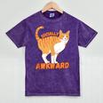 SOCIALLY AWKWARD FUNNY CAT ANTISOCIAL INTROVERT WEIRD Mineral Wash Tshirts Mineral Purple SOCIALLY AWKWARD FUNNY CAT ANTISOCIAL INTROVERT WEIRD Mineral Wash Tshirts Mineral Purple