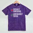 Socially Awkward Introvert Anxious Awkwardly Social Mineral Wash Tshirts Mineral Purple Socially Awkward Introvert Anxious Awkwardly Social Mineral Wash Tshirts Mineral Purple