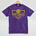 Softball Senior Night Softball Senior 2025 Graduation 20 Mineral Wash Tshirts Mineral Purple