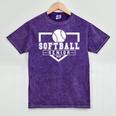 Softball Senior Night Softball Senior 2025 Graduation 4 Mineral Wash Tshirts Mineral Purple