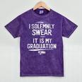 I Solemnly Swear That It's My Graduation Class Of 2024 Grad Mineral Wash Tshirts Mineral Purple