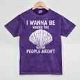 Solitude Introverts I Wanna Be Where The People Aren't Mineral Wash Tshirts Mineral Purple