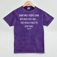 Sometimes People Come In To Our Lives Sarcastic Introvert Mineral Wash Tshirts Mineral Purple