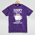 Sorry I Can’t Go I’m An Indoor Cat Introvert Cat Mineral Wash Tshirts Mineral Purple