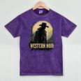 Spaghetti Western Cowboy Culture Classic Western Nostalgia Mineral Wash Tshirts Mineral Purple