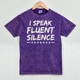 I Speak Fluent Silence Sayings For Introverts Mineral Wash Tshirts Mineral Purple