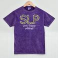Speech Therapy Graduation For CCC-SLP Therapist Mineral Wash Tshirts Mineral Purple