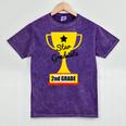 Star Graduate Second Grade Graduation Trophy Cup Mineral Wash Tshirts Mineral Purple