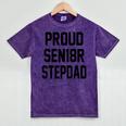 Stepfather SEN18R Graduation Party Stepdad Senior 2018 Shirt Mineral Wash Tshirts Mineral Purple