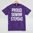 Stepfather SEN19R Graduation Party Stepdad Senior 2019 Shirt Mineral Wash Tshirts Mineral Purple
