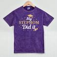 My Stepmom Did It Proud Class Senior Graduate Graduation Mineral Wash Tshirts Mineral Purple