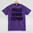 Stepmom Stepmother SEN18R Grad Senior Graduation Party Shirt Mineral Wash Tshirts Mineral Purple