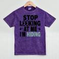 Stop Looking At Me I’m Hiding Sarcastic Introvert Joke Mineral Wash Tshirts Mineral Purple Stop Looking At Me I’m Hiding Sarcastic Introvert Joke Mineral Wash Tshirts Mineral Purple