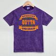 Straight Outta 2nd Grade Shirt Second Graduation Boys Girls Mineral Wash Tshirts Mineral Purple