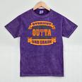 Straight Outta 3rd Grade T Shirt Third Graduation Boys Girls Mineral Wash Tshirts Mineral Purple