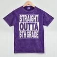 Straight Outta 6th Grade Graduation Sixth Grade Graduate Mineral Wash Tshirts Mineral Purple