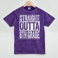 Straight Outta 8th Grade Shirt Eighth Grade Graduation Mineral Wash Tshirts Mineral Purple