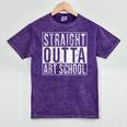 Straight Outta Art School Graduation Shirt Mineral Wash Tshirts Mineral Purple