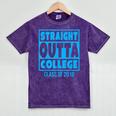 Straight Outta College Class Of 2018 Graduation Shirt Mineral Wash Tshirts Mineral Purple