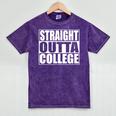Straight Outta College Shirt College Graduation Shirt Mineral Wash Tshirts Mineral Purple