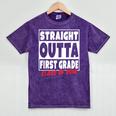 Straight Outta First Grade Class Of 2018 Graduation Mineral Wash Tshirts Mineral Purple