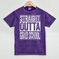 Straight Outta Grad School Shirt Boy Girl Graduation Mineral Wash Tshirts Mineral Purple