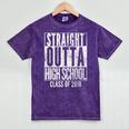 STRAIGHT OUTTA HIGH SCHOOL 2018 Graduation Grad Shirt Mineral Wash Tshirts Mineral Purple