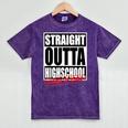 Straight Outta High School Class Of 2023 Graduation Mineral Wash Tshirts Mineral Purple