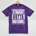 Straight Outta High School Graduation Apparel For Seniors Mineral Wash Tshirts Mineral Purple