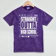 Straight Outta High School Shirt Cute Graduation Mineral Wash Tshirts Mineral Purple