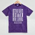 Straight Outta High School s Graduation Mineral Wash Tshirts Mineral Purple