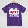 Straight Outta Homeschool Shirt Graduation Mineral Wash Tshirts Mineral Purple