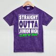 Straight Outta Junior High School Class Of 2022 Graduation Mineral Wash Tshirts Mineral Purple