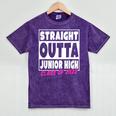 Straight Outta Junior High School Graduation Mineral Wash Tshirts Mineral Purple