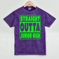 Straight Outta Junior High School Graduation T-Shirt Mineral Wash Tshirts Mineral Purple