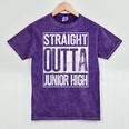 Straight Outta Junior High Shirt Graduation Idea Mineral Wash Tshirts Mineral Purple