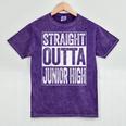 Straight Outta Junior High Shirt Graduation Mineral Wash Tshirts Mineral Purple