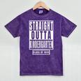 Straight Outta Kindergarten TShirt Graduation Tee Mineral Wash Tshirts Mineral Purple