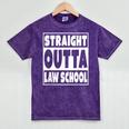 Straight Outta Law School Future Lawyer Graduation Mineral Wash Tshirts Mineral Purple