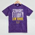 Straight Outta Law School Graduation Tshirt Law School Mineral Wash Tshirts Mineral Purple