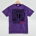 Straight Outta Middle School Graduation Shirt Class Of 2022 Mineral Wash Tshirts Mineral Purple