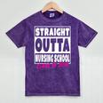 Straight Outta Nursing School Class Of 2018 Graduation Mineral Wash Tshirts Mineral Purple