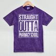 Straight Outta Pharmacy School Shirt Graduation Mineral Wash Tshirts Mineral Purple