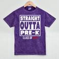 Straight Outta Pre-K Class Of 2018 Shirt Graduation Mineral Wash Tshirts Mineral Purple