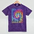 Straight Outta Pre-K Class Of 2022 Preschool Graduation Mineral Wash Tshirts Mineral Purple