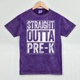 Straight Outta Pre-K Shirt Preschool Boy Girl Graduation Mineral Wash Tshirts Mineral Purple