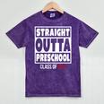 Straight Outta Preschool Class Of 2031 Shirt Graduation Mineral Wash Tshirts Mineral Purple