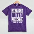 Straight Outta Preschool Graduate Class 2026 Graduation Mineral Wash Tshirts Mineral Purple